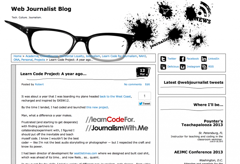 Webjournalist Blog post